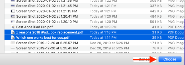 Нажмите кнопку Выбрать для загрузки PDF в Smallpdf