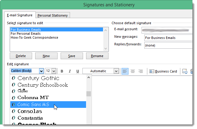 Как использовать редактор подписи в Outlook 2013