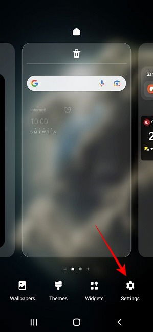 Настройки домашнего экрана на Samsung