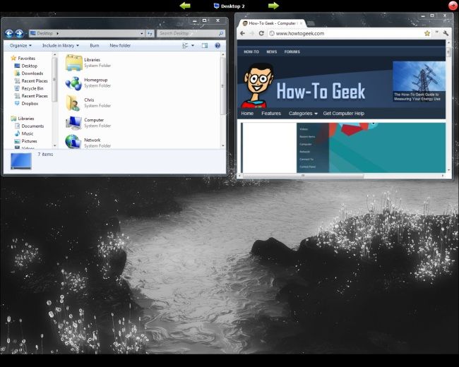 Каталог окон Dexpot — обзор всех открытых окон на рабочем столе