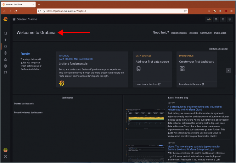 Панель Grafana