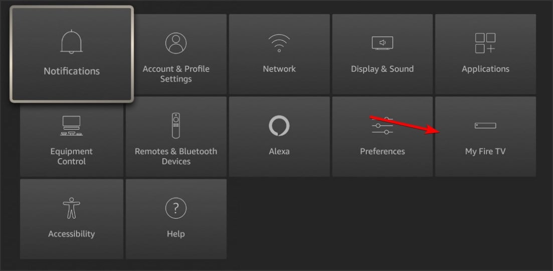 Раздел My Fire TV