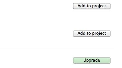 Кнопка Add to project справа от названия шрифта