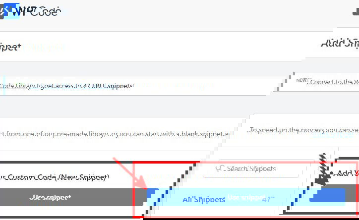 Добавление нового сниппета в WPCode