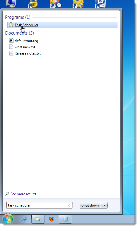 Окно Планировщик заданий — кнопка Создать задачу
