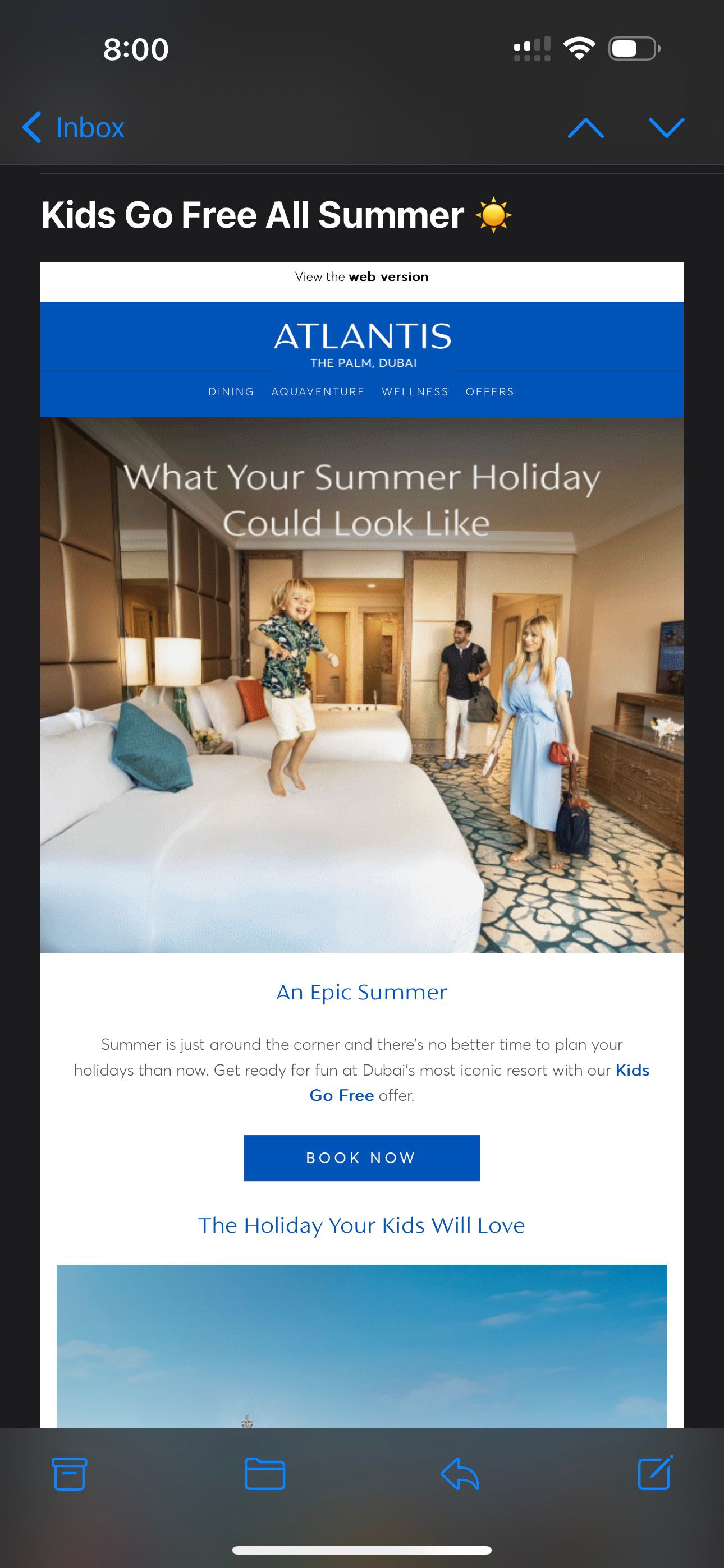 Viewing an email in Apple Mail