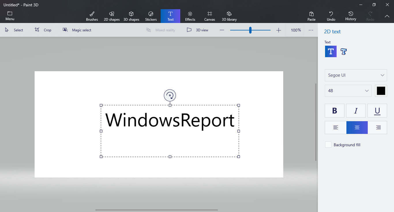 Пример текста внутри рамки с настройками внешнего вида в правой панели
