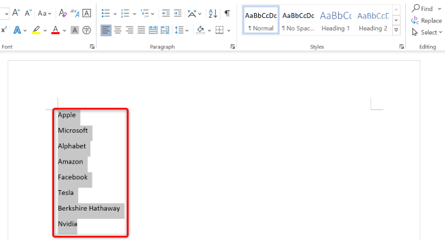 Добавление маркеров в Microsoft Word