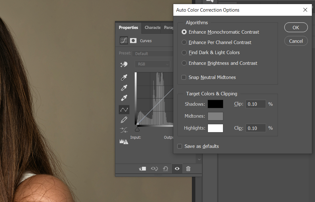 Добавление слоя Кривые (Curves) — до/после