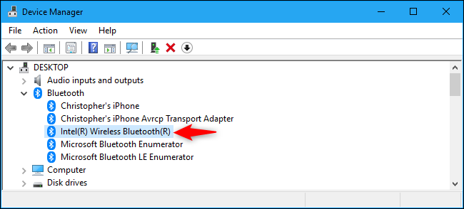 Изображение: окно свойств Bluetooth‑адаптера с вкладкой Дополнительно