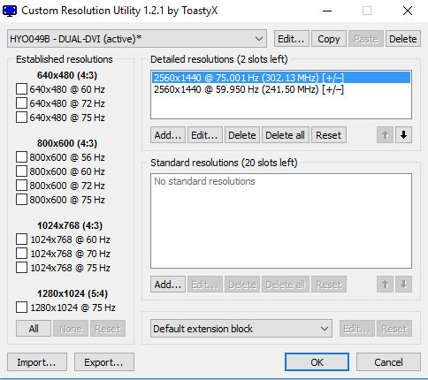 CRU: установка нового приоритетного разрешения