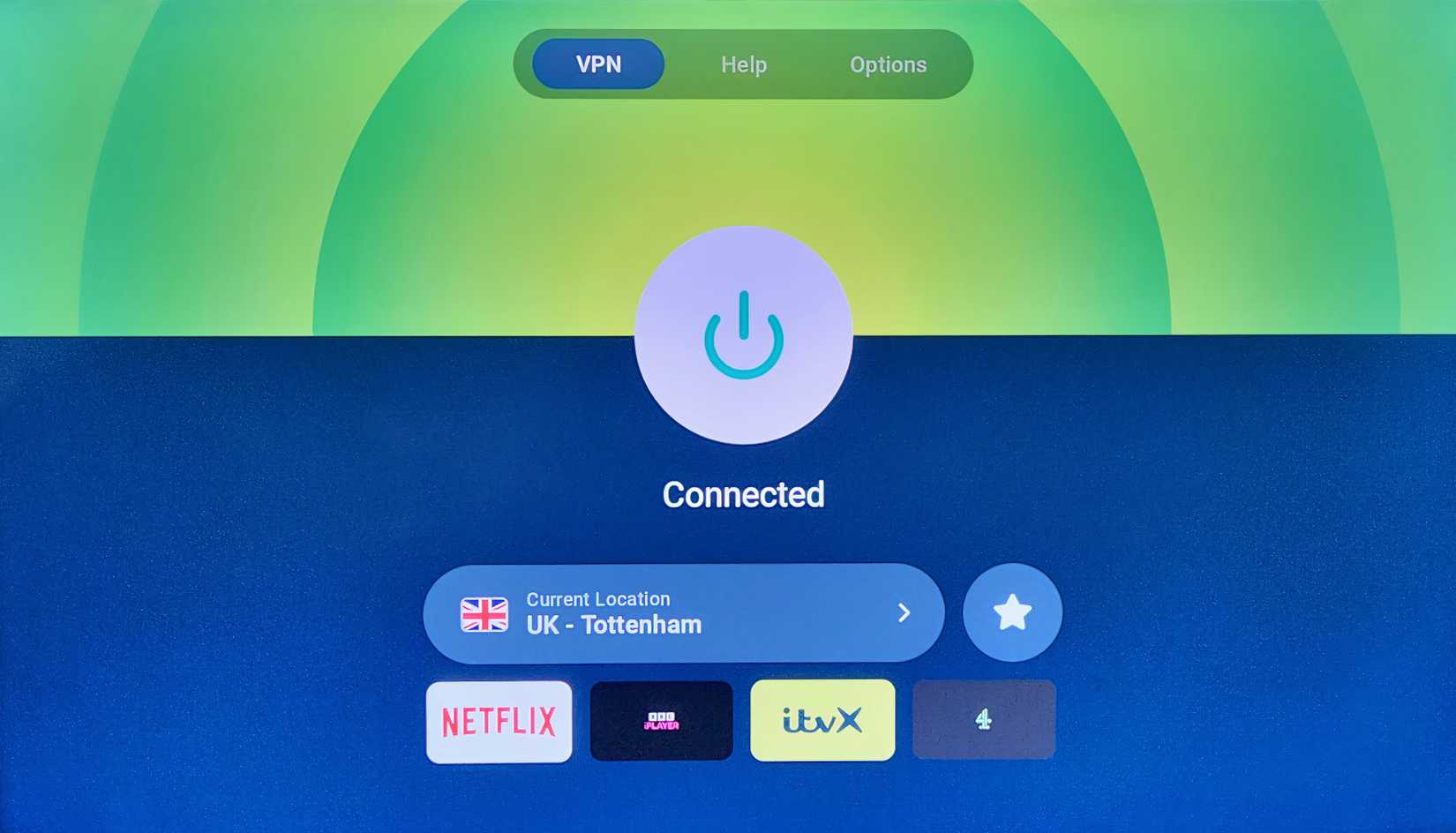 Приложение ExpressVPN на Fire TV Stick.