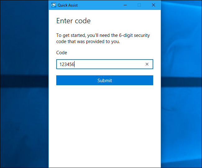 Подтверждение доступа к удалённому ПК в Quick Assist
