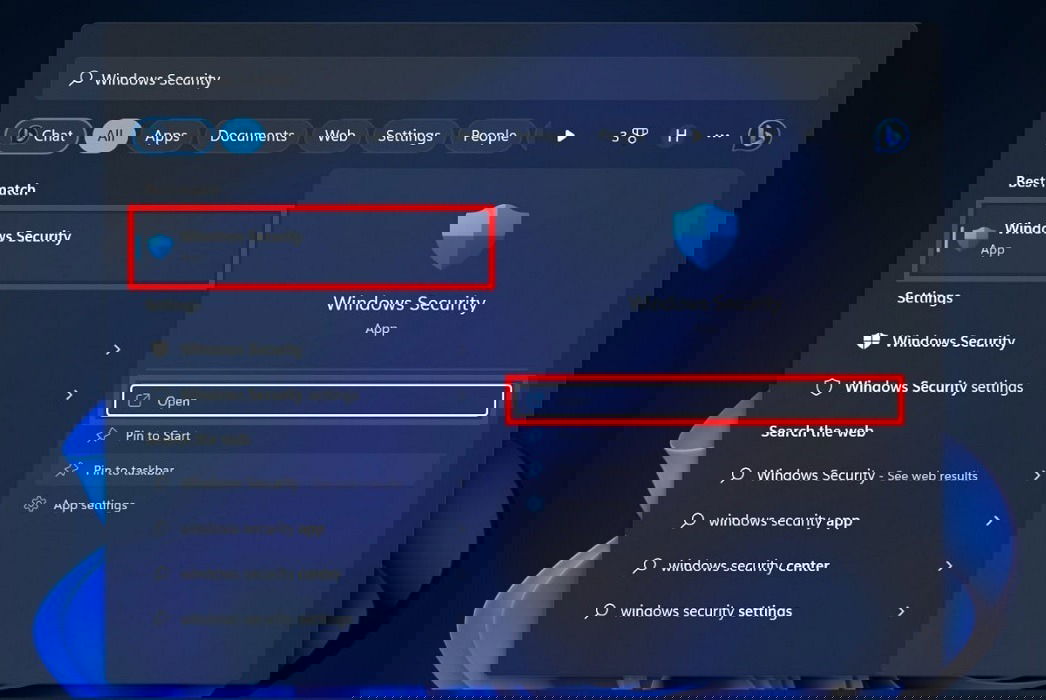 Buscar Windows Security en Búsqueda