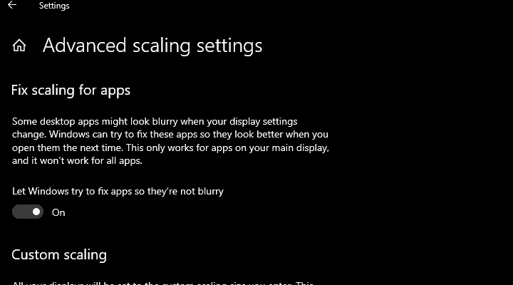 Скриншот параметра «Пусть Windows пытается исправлять приложения»
