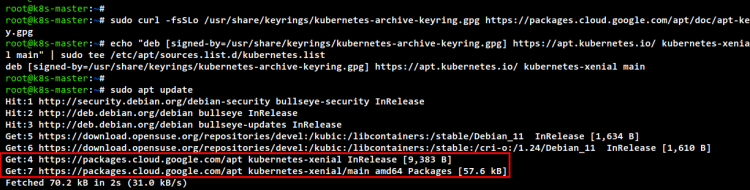 Добавление репозитория Kubernetes
