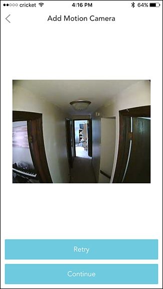 Скриншот предпросмотра камеры для проверки положения и угла