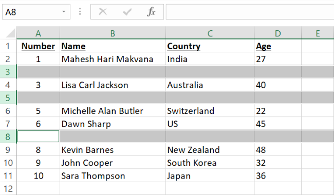 Выделите дополнительные строки комбинацией клавиш.