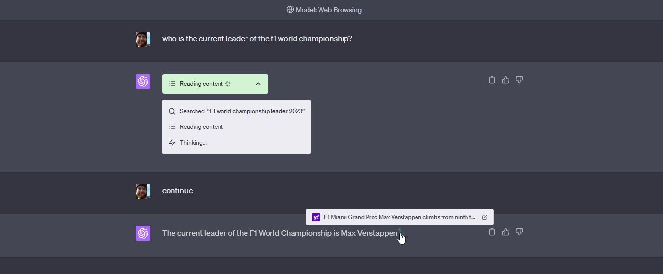 Результат поиска с указанием источника