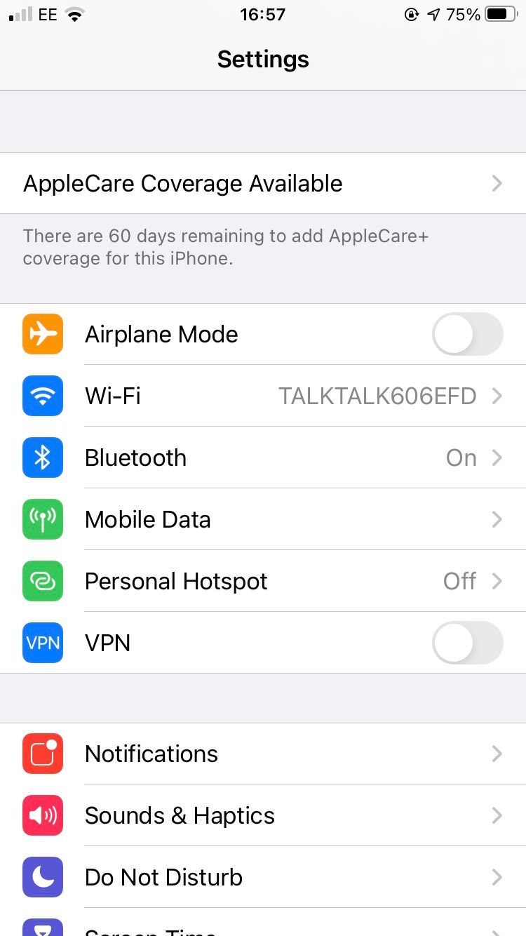 Экран настроек iOS с разделом Сотовая связь и опцией SIM PIN.
