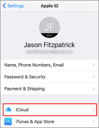 Настройки iOS: раздел iCloud
