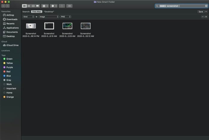 create a smart folder