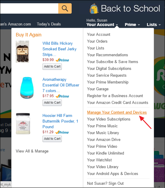 Вкладка Your Devices с перечнем устройств