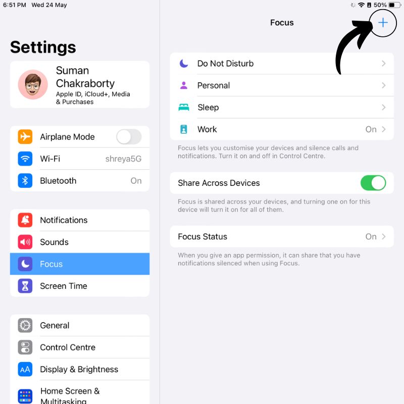 добавить новый режим фокуса