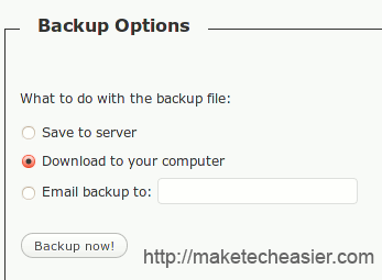 Снимок экрана: диалог скачивания SQL файла после бэкапа