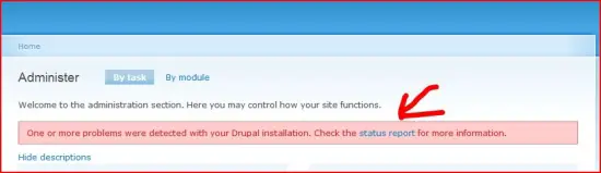 Статус установки: обнаружены проблемы