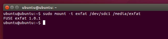 Смонтированный exFAT диск