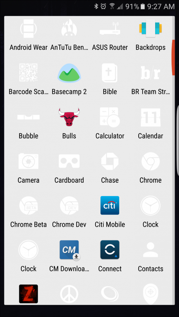 Ещё пример применённого пакета иконок