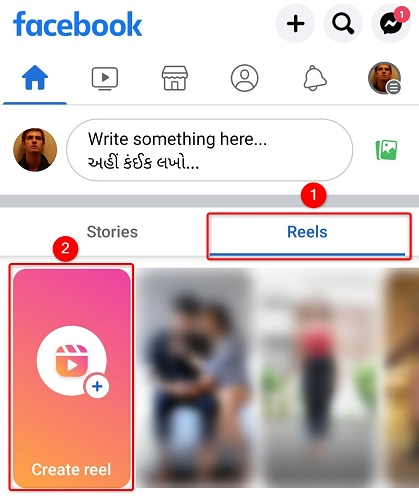 Выберите Reels > Создать Reel.