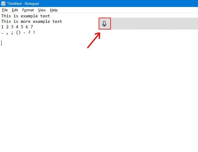 Нажмите значок микрофона, чтобы включить или выключить диктовку.
