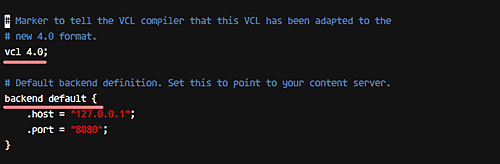 Файл конфигурации Varnish