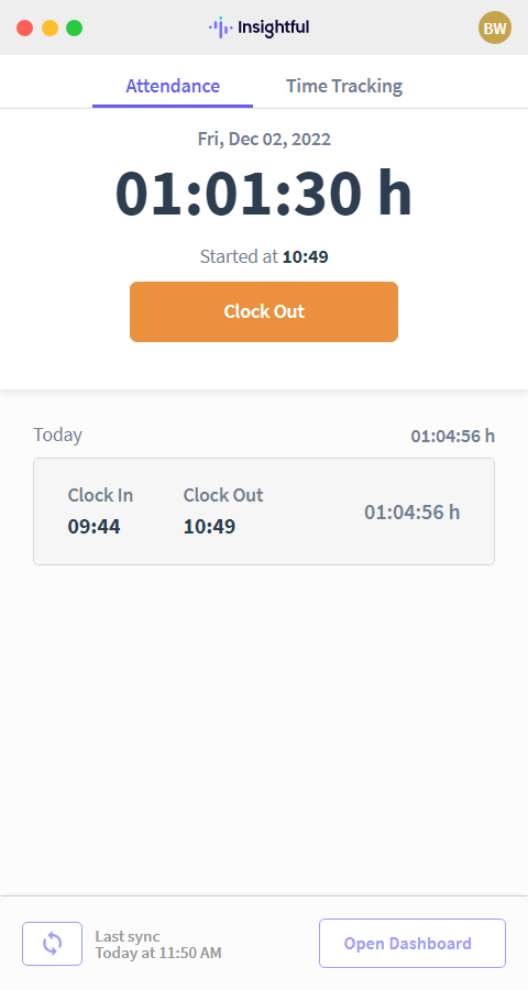 Кнопка скачивания личного отчёта сотрудника в CSV
