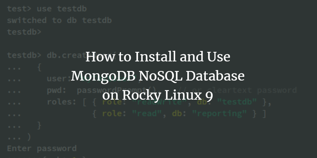 MongoDB на Rocky Linux 9 — установка и базовые команды