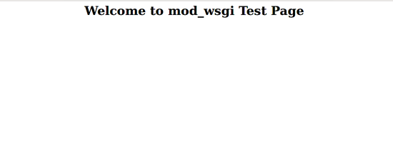Тестовая страница Python через mod_wsgi
