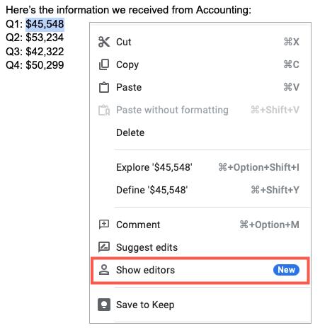 Клик правой кнопкой и выбор Показать редакторов