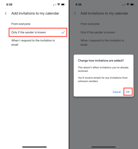 Выбор и подтверждение 