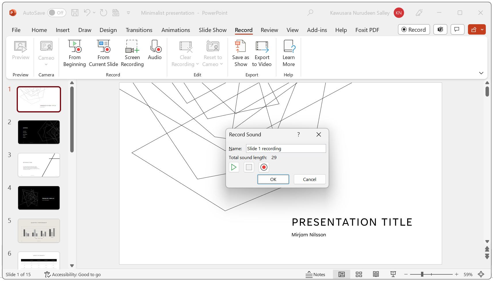 Проиграть или подтвердить запись