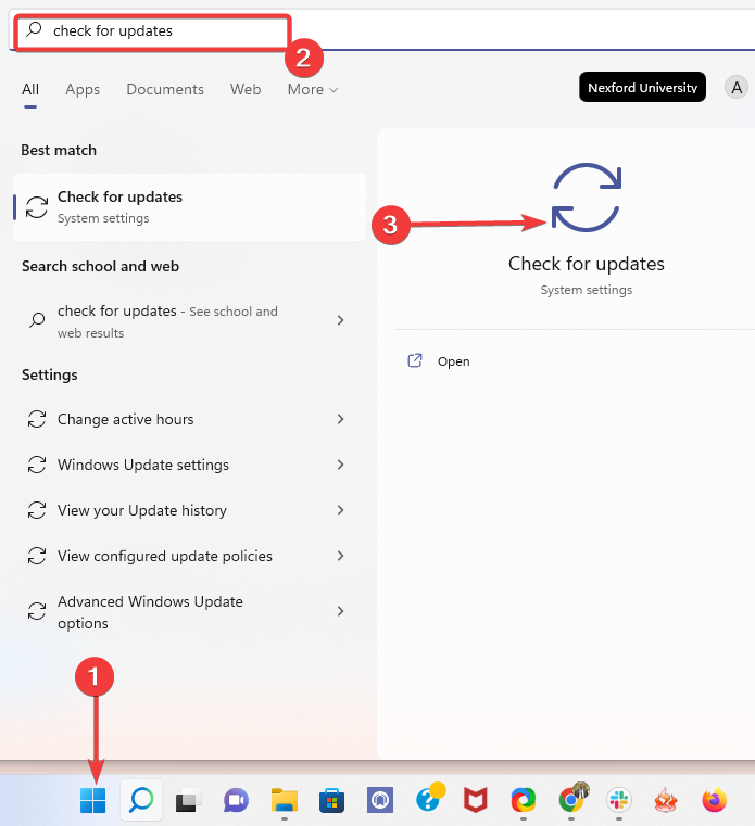 Окно поиска обновлений Windows