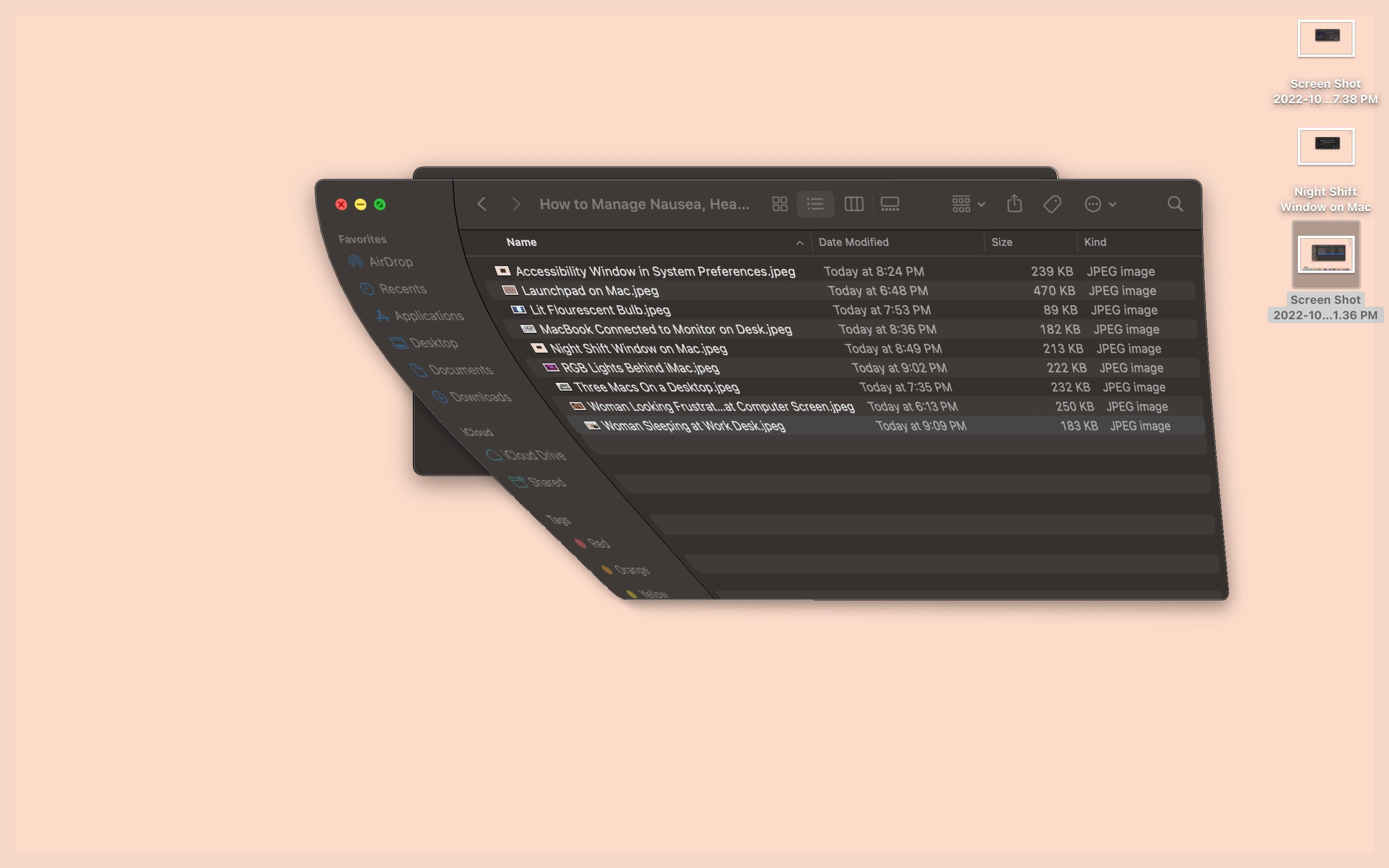 Эффект Джини при сворачивании окна Finder
