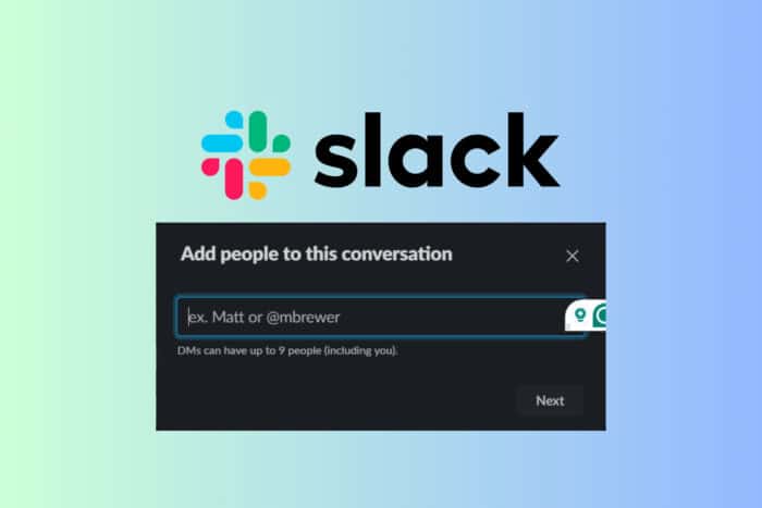 Добавить человека в беседу Slack