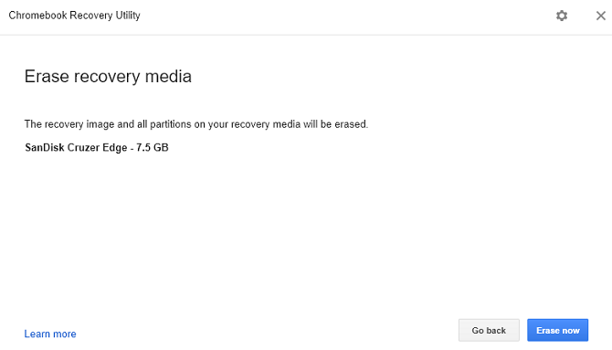 chromebook erase recovery media