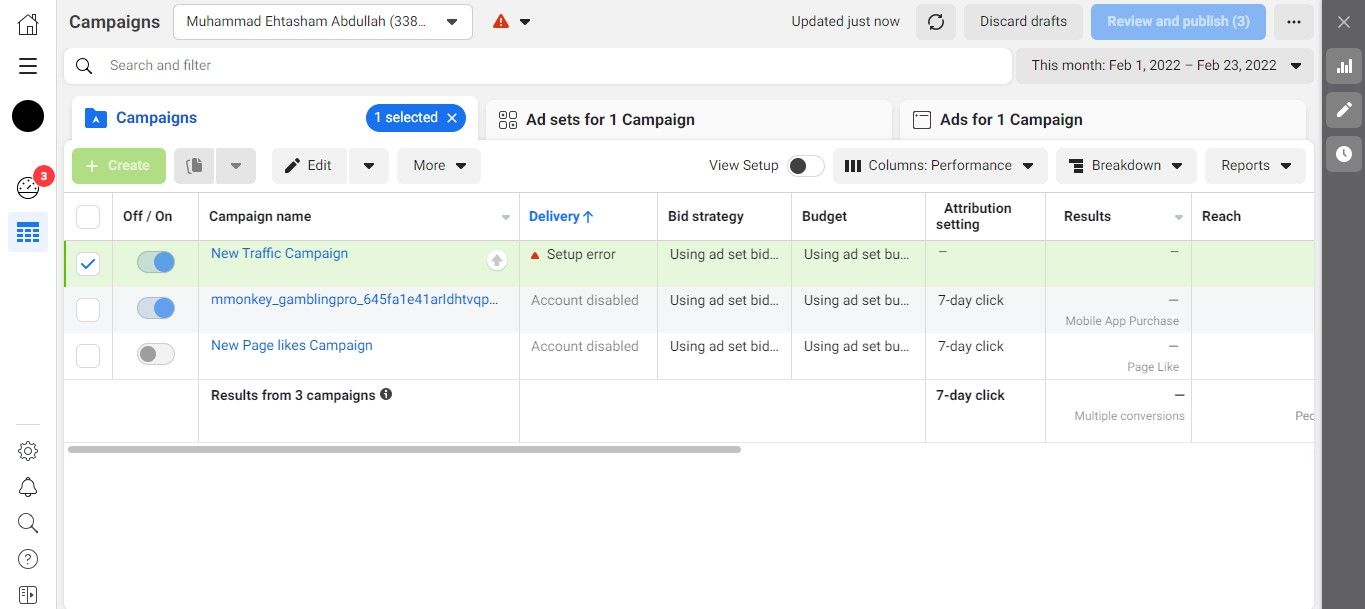 Запуск кампании в рекламном кабинете Facebook