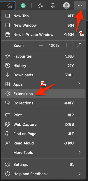 Instalar extensiones manualmente en Edge