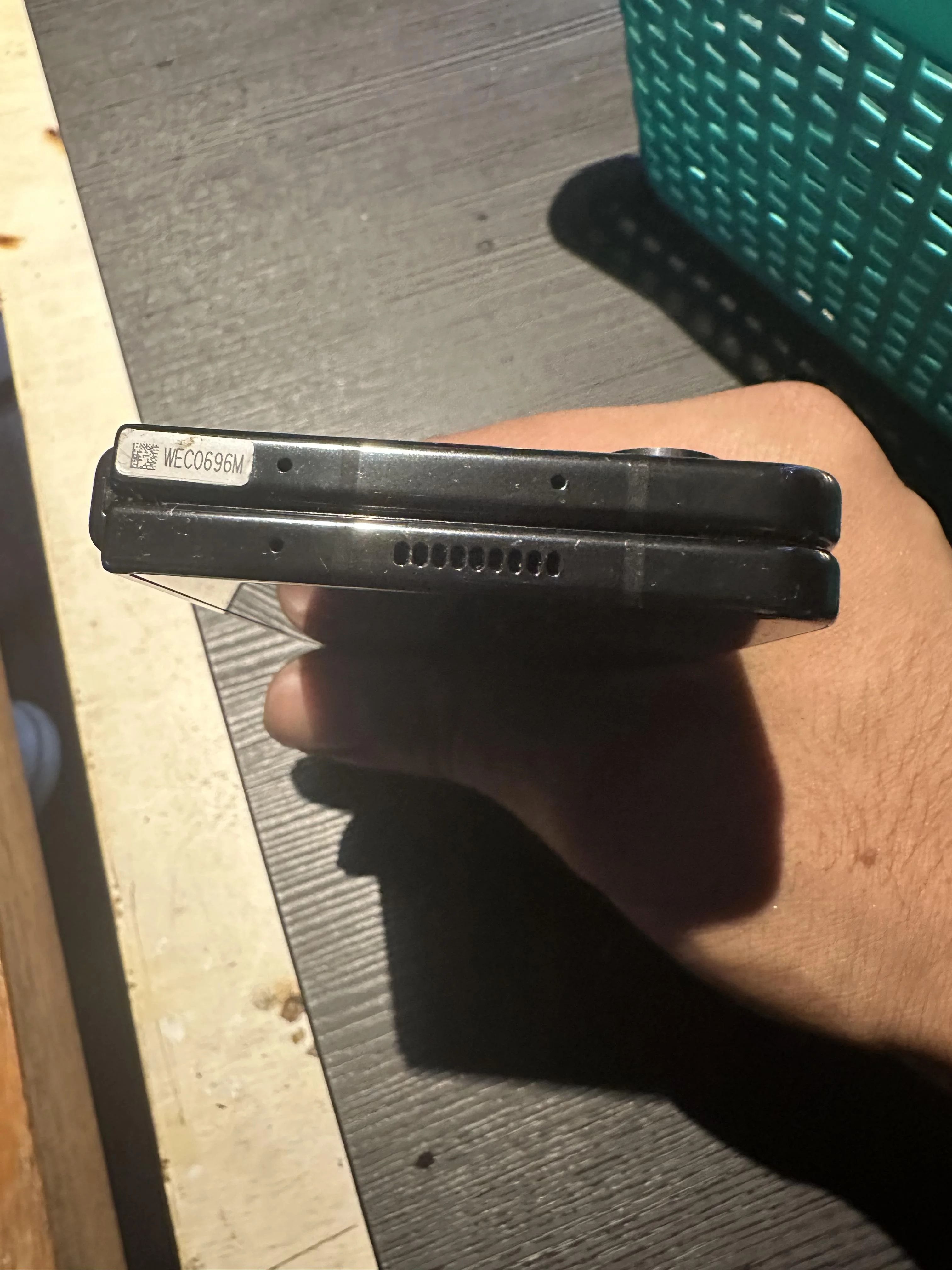 Прототип шарнира Galaxy Z Fold 5 — утечка изображения