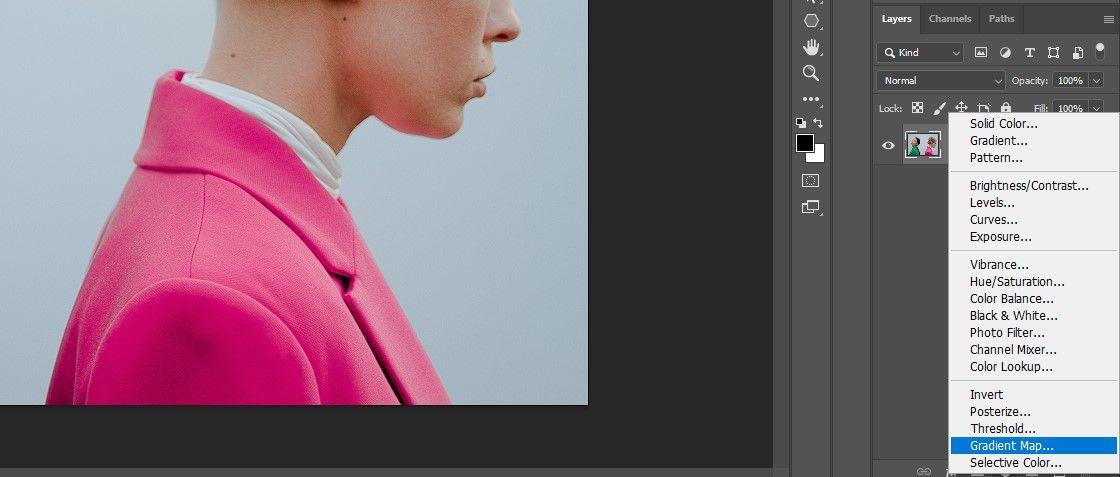 Шаг 4: Создайте слой Карта градиента