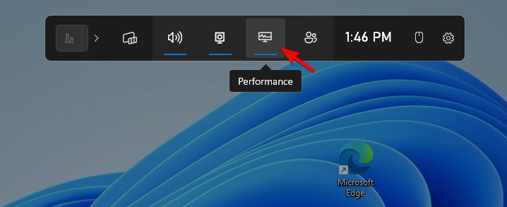Окно Game Bar с вкладкой производительности